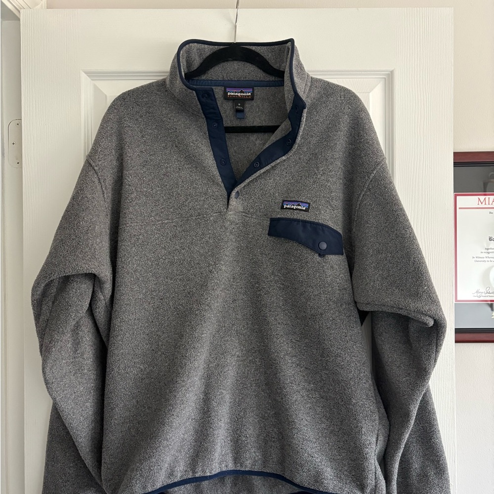 Patagonia Gray Fleece Pullover